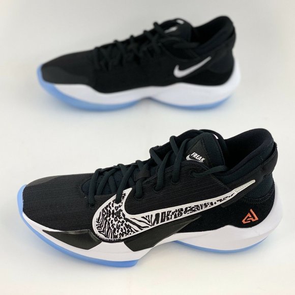 NEW Nike Zoom Freak 2 Black White Men's Basketball Sneakers Shoes - Picture 3 of 12